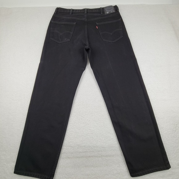 Levis 550 Relaxed Fit Jeans Mens 40‎ x 34 Measures 37 x 32.5 Black 100% Cotton - Picture 11 of 12